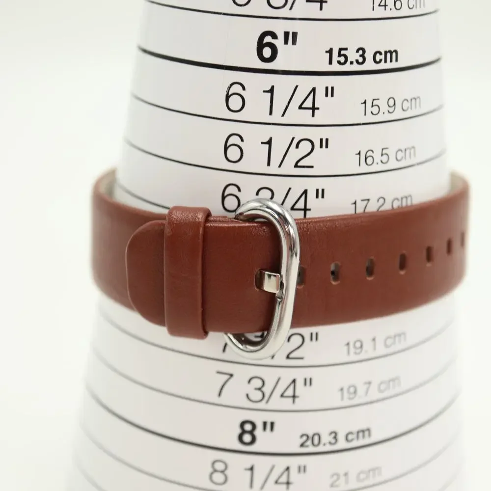 Tommy Bahama Relax Mens 42mm Date Watch Brown Leather Chipped Crystal Works READ